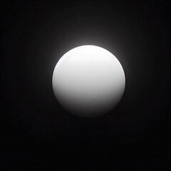 Ethereal White Circle in Black Void