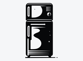 Refrigerator Silhouette Vector Unique Designs