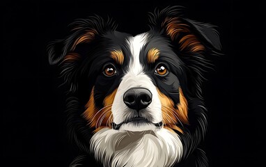 Close-up portrait of a Border Collie