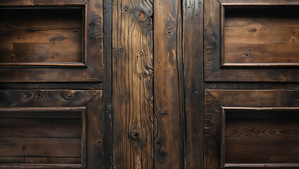 Deep Grain Pattern on Aged Wooden Pedestal Symbolizing Timeless Elegance and Rustic Appeal