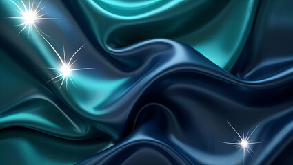 Obraz premium Sophisticated Teal and Deep Navy Abstract Art Symbolizing Elegance and Luxury