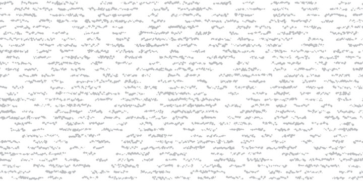 Horizontal texture of worn wool slub fabric as a seamless pattern. Abstract bg with grey texture of flax textile. Rough melange rug with uneven dots and specks. Vector illustration