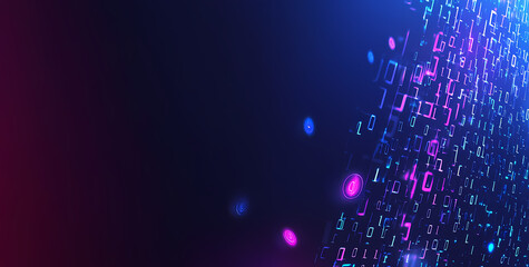 Obraz premium Abstract background with colorful dots and gradient colors. The concept of digital technology, music waves, party, dance club, or festive atmosphere