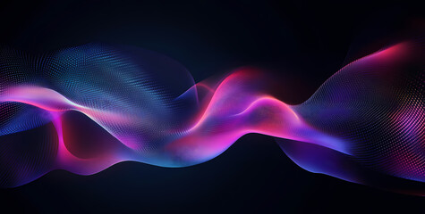 Fototapeta premium Abstract background with colorful dots and gradient colors. The concept of digital technology, music waves, party, dance club, or festive atmosphere