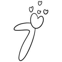 Creative Numbers, Handwritten Digits, Playful Numerals, Grid of Numbers, Artful Count, Sketchy Digits, Number Box, Brushstroke Numbers