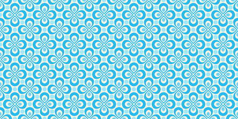 Abstract Blue Flower Pattern Background
