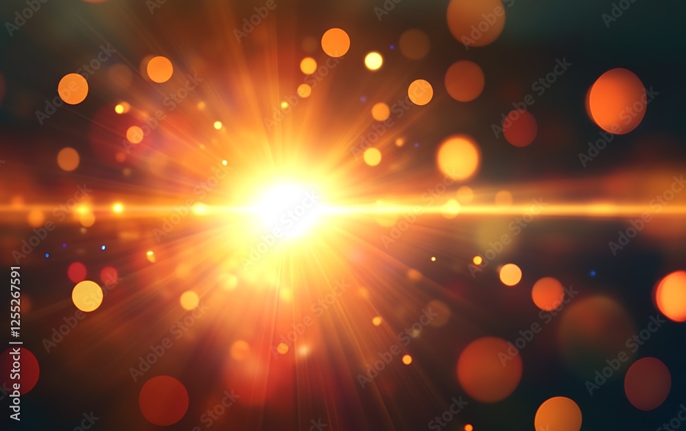Poster abstract burst of light, vibrant color explosion, digital art, possible use in wallpaper or backgrou