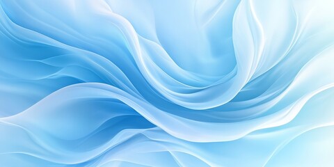 Obraz premium Soft blue flowing fabric creates a serene and calming abstract background for design projects and relaxation themes