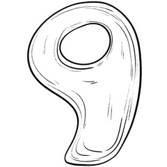 Creative Numbers, Handwritten Digits, Playful Numerals, Grid of Numbers, Artful Count, Sketchy Digits, Number Box, Brushstroke Numbers