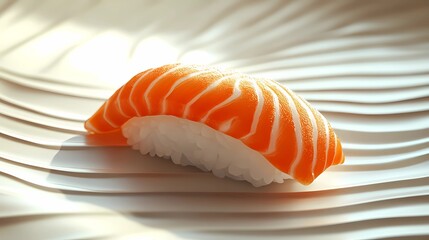 Minimalistic sushi drawing with clean lines and simple details, suitable for modern branding, restaurant designs, and digital food content, book illustration style