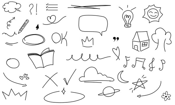 Icons &Iacute;cones a l&aacute;pis Linhas Simples