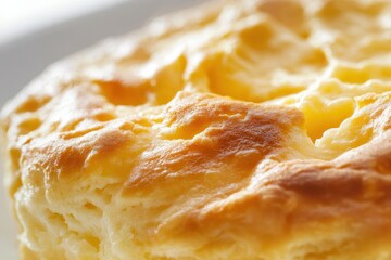 Freshly Baked Golden Biscuit with Fluffy Texture and Crispy Edge