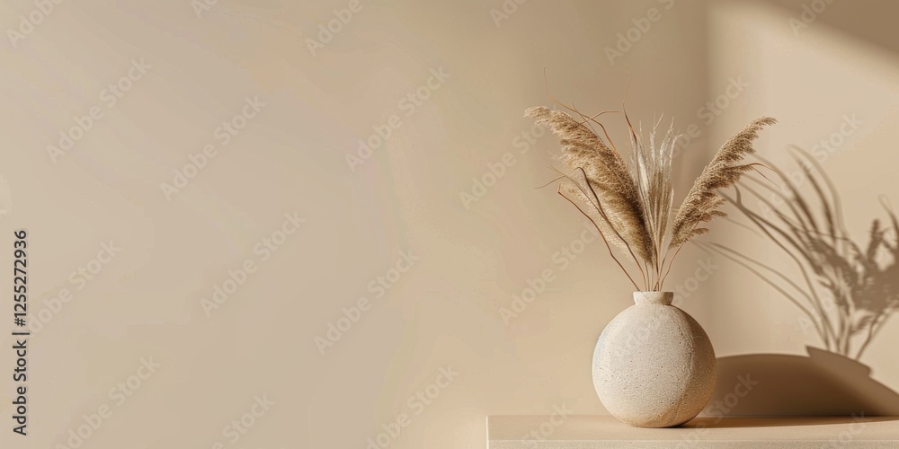 Poster a minimalistic aesthetic featuring a light butterscotch backdrop, subtle patterns and warm tones, co