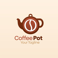 Coffee Pot Logo Design Template. Good for Business, Agency, Community and Organization