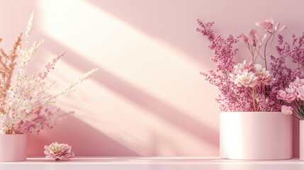 Obraz premium pink flowers in vase