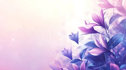 Obraz premium Blooming magnolia flowers, soft light, pastel background, spring nature scene, ideal for greeting cards
