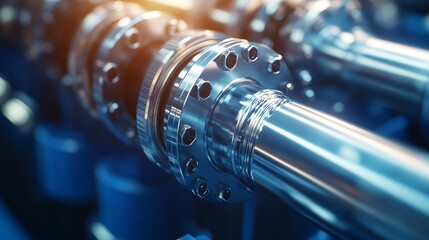 Modern water treatment and energy plant with advanced filtration, stainless steel pipelines, and automated industrial technology.