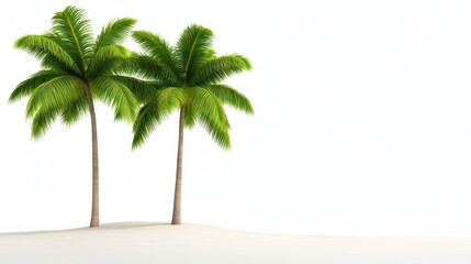 Obraz premium Pixelated Palm Trees on Sandy Beach