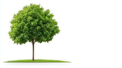Pixilated Green Tree On White Background