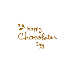 vector lettering happy chocolate day