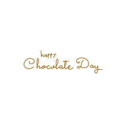 vector lettering happy chocolate day