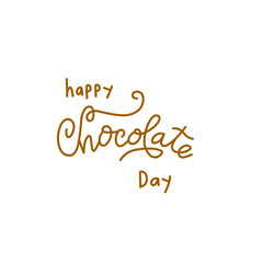 vector lettering happy chocolate day