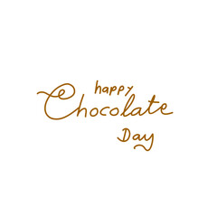 vector lettering happy chocolate day