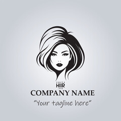 Hair logo company vector illustration
