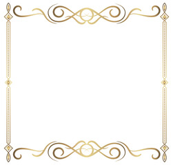 border-ornament-set-gold-vintage-decoration 2