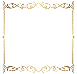 border-ornament-set-gold-vintage-decoration