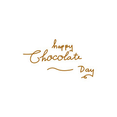 vector lettering happy chocolate day