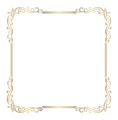 border-ornament-set-gold-vintage-decoration