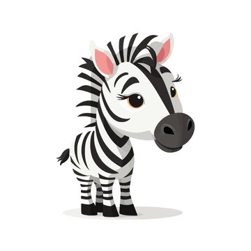 recommend clip art: zebra, Cute zebra character.cartoon, sticker, vector illustration.	
                    