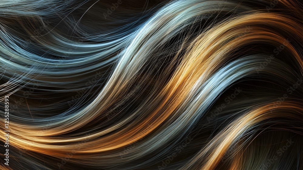 Poster Captivating abstract artwork featuring a dynamic swirling pattern of fluid waves and vibrant colors in motion creating a mesmerizing ethereal and visually striking visual effect