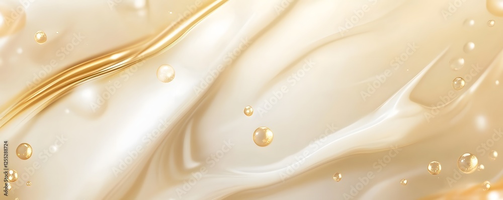 Aufkleber captivating abstract background featuring shimmering golden fluid textures with a luxurious blend of