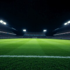 Football Goalpost on Green Grass Field