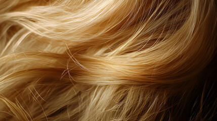 Naklejka premium Captivating blonde hair texture with flowing waves vibrant movement and a soft silky appearance