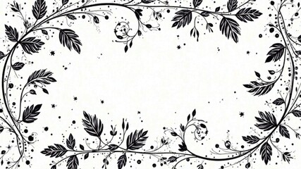 Monochrome Floral Seamless Pattern Design
