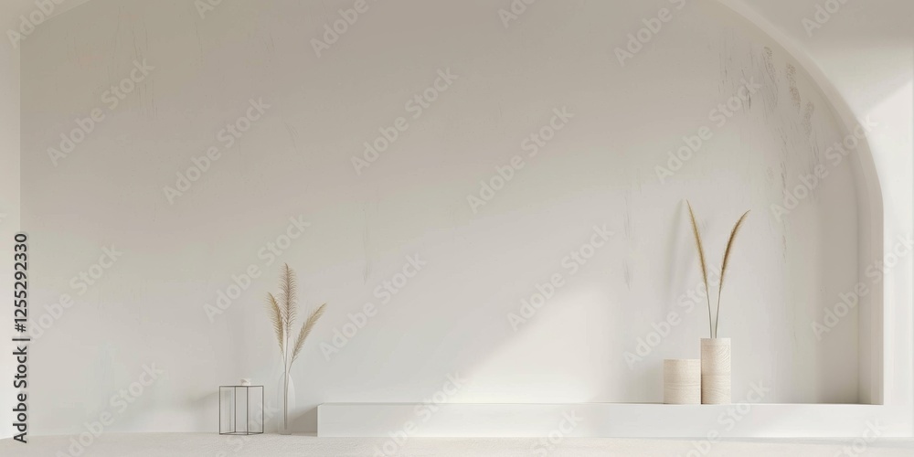Poster a minimalistic aesthetic featuring a stark white backdrop, abstract minimalistic design with organic