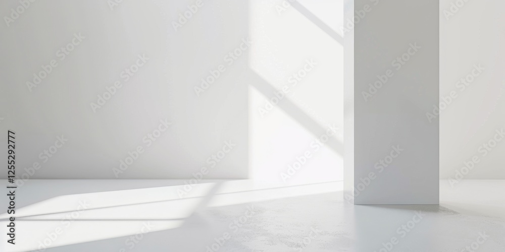 Poster A minimalistic aesthetic featuring a stark white backdrop, Abstract minimalistic design with smooth gradients, Contemporary minimalist style