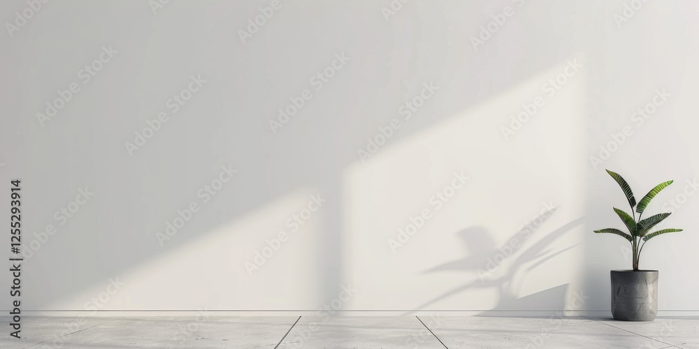 Poster a minimalistic aesthetic featuring a stark white backdrop, minimalist design elements arranged asymm