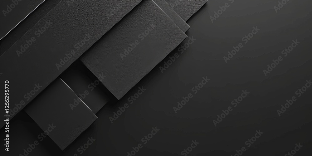 Poster A minimalistic aesthetic with a pure black background, Minimalist patterns and shapes arranged in a structured design, Contemporary minimalist style