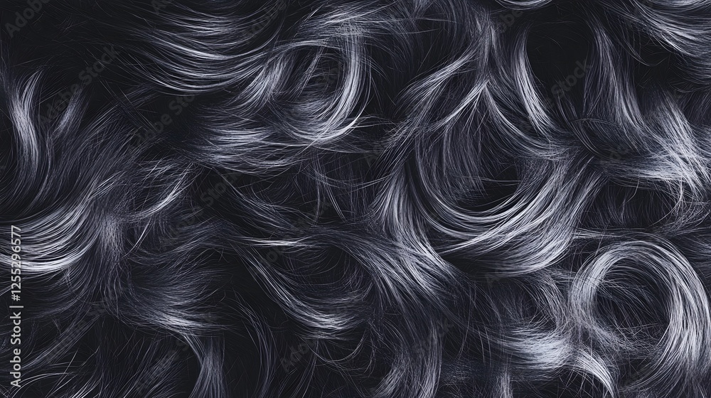 Poster captivating monochrome swirls a dynamic and sophisticated hair texture background showcasing a mesme