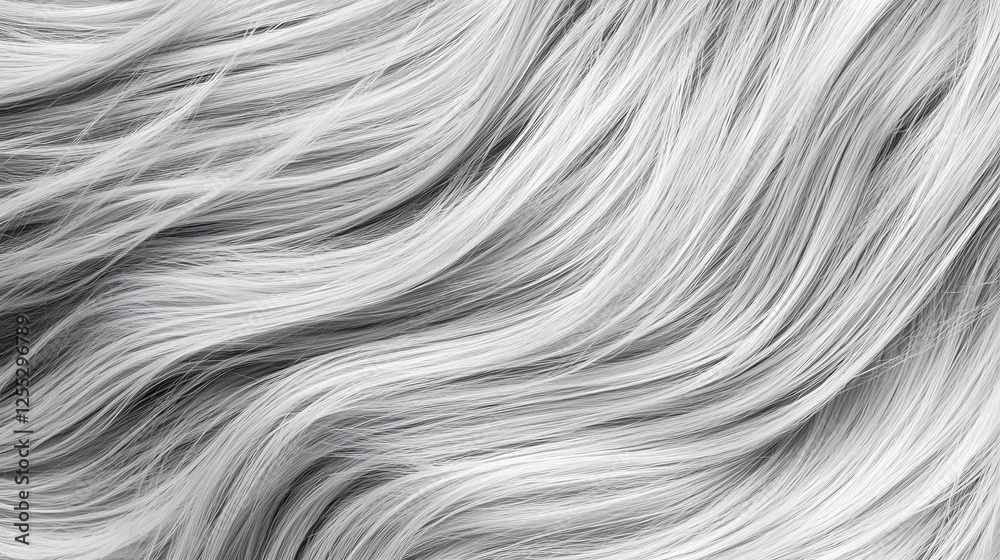 Poster captivating photograph of wavy shiny and flowing hair texture in an elegant luxurious and visually s