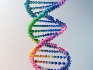 Rainbow Colored DNA Strand
