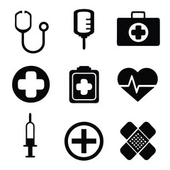 Medical Tools and Diagnostic Equipment Icons