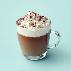 Creamy Hot Chocolate in Glass Mug