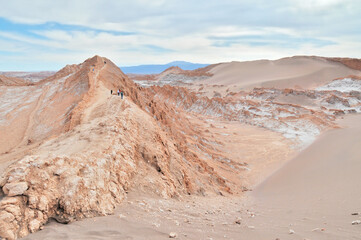 The so-called Valley of the Moon in the Chilean Atacama Desert  west of San Pedro de Atacama
