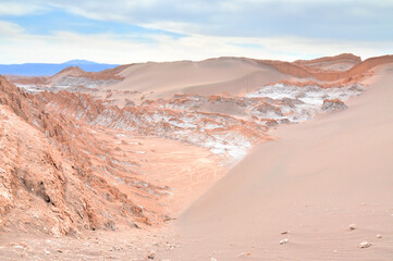 The so-called Valley of the Moon in the Chilean Atacama Desert  west of San Pedro de Atacama