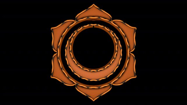 Beautiful high-quality animated Sacral Chakra with alpha channel. Ideal for spiritual and meditation projects.